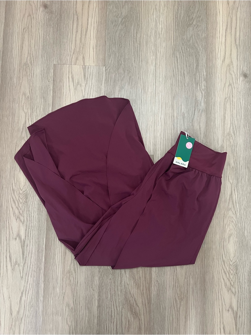Halara Breezeful High Waist Flowy Palazzo Pants Amaranth Size L NWT